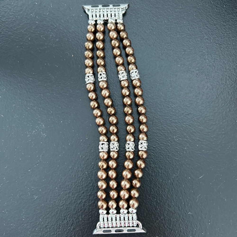 Pearl band for Apple Watch, adjustable. Fits 38/40mm, 5.1 -7.7”wrist.